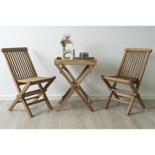 Kinderklappstuhl >Toledo< (2er-Set) in Teak, Massivholz - 31x58x42cm (BxHxT)