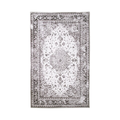 Teppich >Havanna< in Schwarz und weiß, Chenille-Polyester - 160x1x230cm (BxHxT)