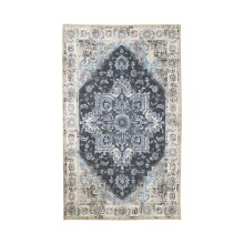 Teppich >Havanna< in Blau, Chenille-Polyester -...