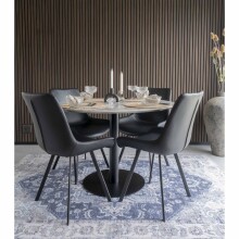 Teppich >Havanna< in Blau, Chenille-Polyester - 160x1x230cm (BxHxT)
