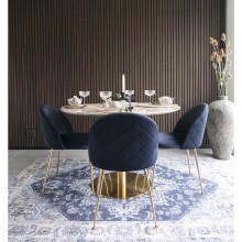 Teppich >Havanna< in Blau, Chenille-Polyester - 160x1x230cm (BxHxT)