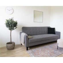 Teppich >Havanna< in Blau / Orange, Chenille-Polyester - 80x1x200cm (BxHxT)