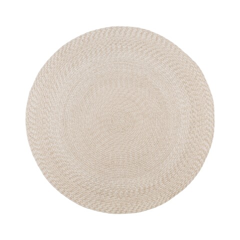 Teppich >Menorca< in Beige, PET Recycelter Kunststoff - 120x1x120cm (BxHxT)