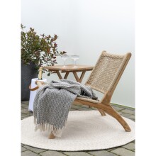 Teppich >Menorca< in Beige, PET Recycelter Kunststoff - 120x1x120cm (BxHxT)