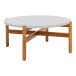 Gartentisch >Terracina< in Akazie, Massivholz, Terrazzo - 84,5x38,5x84,5 (BxHxT)