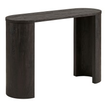 Konsolentisch >Bibione< in Dunkelbraun, MDF, Dekor - 38x75x114cm (BxHxT)