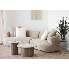 Couchtisch >Athens< in weiss / Dunkelbraun,...