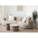 Couchtisch >Athens< in weiss / Dunkelbraun, Keramik, MDF, Dekor - 40x80cm (HxD)