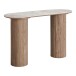 Konsole >Athens< in weiss / Dunkelbraun, Keramik, MDF, Dekor - 120x78x40 (BxHxT)