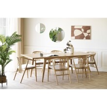 Kulissen-Esstisch >Darwin< (ausziehbar) in Eiche, MDF furniert - 180/230x75x90cm (BxHxT)