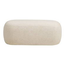 Pouf >Blossomville< in Sand, 100% Polyester - 100x38x50cm (BxHxT)