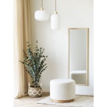 Pouf >Daisy< in Sand, 100% Polyester, Kiefer -...
