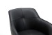 Armlehnstuhl >Emma< (2er Set) drehbar, schwarz mit Leder - 59x82x62 (BxHxT)
