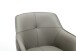 Armlehnstuhl >Emma< (2er-Set) drehbar, grau mit Leder, Gestell schwarz - 59x82x62 (BxHxT)
