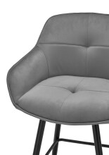 Barhocker >Emma< (2er Set) drehbar, in grau, schwarz - 57x105x53 (BxHxT)