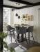 Barhocker >Emma< (2er Set) drehbar, in grau, schwarz - 57x105x53 (BxHxT)