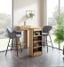 Barhocker >Emma< (2er Set) drehbar, in grau, schwarz - 57x105x53 (BxHxT)