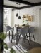 Barhocker >Emma< (2er Set) drehbar, in grau, schwarz - 57x105x53 (BxHxT)
