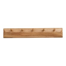 Garderobenleiste >Barco< in Eiche, Massivholz - 50x8,5x5,5cm (BxHxT)
