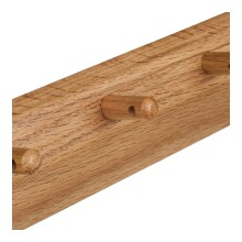 Garderobenleiste >Barco< in Eiche, Massivholz - 50x8,5x5,5cm (BxHxT)