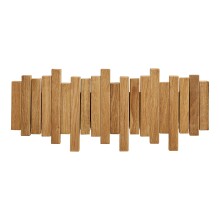 Garderobenleiste >Caltra< in Eiche, Massivholz - 40x18x3cm (BxHxT)