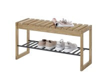Garderoben-Set >BANTRY< (3-teilig) in Eiche / schwarz - 100x190x30 (BxHxT)