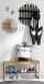 Garderoben-Set >BANTRY< (3-teilig) in Eiche / schwarz - 100x190x30 (BxHxT)