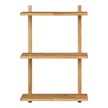 Hängeregal >Townsville< in Eiche, Massivholz - 20x75x50cm (BxHxT)