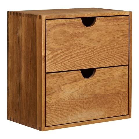 Hängeschrank >Townsville< in Eiche, Massivholz - 30x30x18cm (BxHxT)
