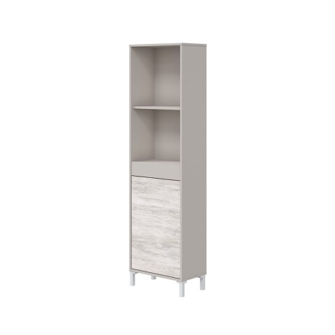 Standregal >VANYA< in Kaschmir / Velho Weiß - 49x174x28 (BxHxT)