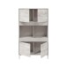 Highboard >VANYA< in Kaschmir / Velho Weiß - 78x134x33 (BxHxT)