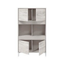 Wohnzimmer-Set >VANYA< (2-tlg.) in Kaschmir / Velho Weiß - 78x134x33 (BxHxT)