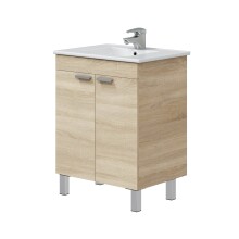 Waschbeckenunterschrank >ECO KIT< in Canadian Eiche...