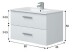 Waschbeckenunterschrank >ECO KIT< (hängend) in Weiß glänzend - 80x50x45 (BxHxT)
