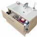 Waschbeckenunterschrank >ECO KIT< (hängend) in Canadian Eiche Dekor - 80x50x45 (BxHxT)