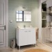 Waschtisch-Set >ECO KIT< in Weiß glänzend - 80x80x45 (BxHxT)