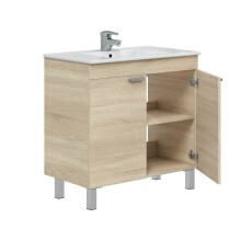 Waschtisch-Set >ECO KIT< in Canadian Eiche - 80x80x45 (BxHxT)