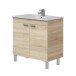 Waschtisch-Set >ECO KIT< in Canadian Eiche - 80x80x45 (BxHxT)