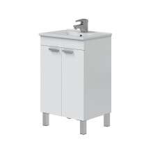 Waschtisch-Set >ECO KIT< in Weiß glänzend - 50x80x39 (BxHxT)