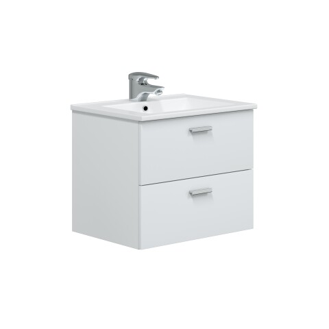 Waschtisch-Set >ECO KIT< in Weiß glänzend - 60x50x45 (BxHxT)