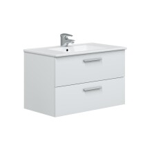 Waschtisch-Set >ECO KIT< in Weiß glänzend - 80x50x45 (BxHxT)