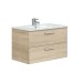 Waschtisch-Set >ECO KIT< in Canadian Eiche - 80x50x45 (BxHxT)