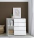 Kommode >Spice< in weiß hochglanz, MDF - 98x81x38cm (BxHxT)