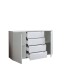 Sideboard >Spice< in weiß hochglanz, MDF weiß hochglanz - 138x81x38cm (BxHxT)