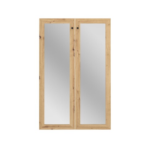 Glastür >TREVONE< (2er-Set) in Artisan Eiche Dekor - 69,9x108,5x1,5cm (BxHxT)