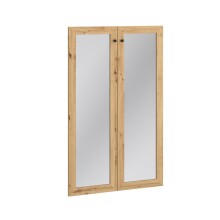 Glastür >TREVONE< (2er-Set) in Artisan Eiche Dekor - 69,9x108,5x1,5cm (BxHxT)