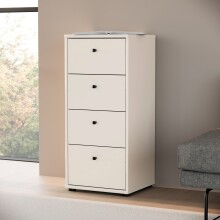 Hochkommode >TEMPRA2< in Sand - 38,6x85,5x34,8cm (BxHxT)