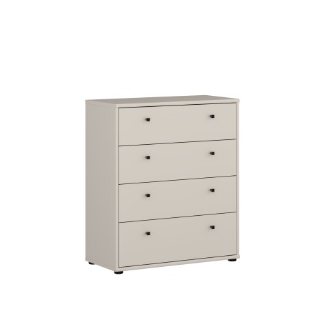 Schubkastenkommode >TEMPRA2< in Sand - 73,7x85,5x34,8cm (BxHxT)