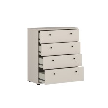 Schubkastenkommode >TEMPRA2< in Sand - 73,7x85,5x34,8cm (BxHxT)