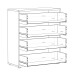 Schubkastenkommode >TEMPRA2< in Sand - 73,7x85,5x34,8cm (BxHxT)